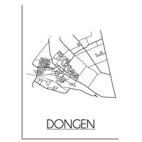 Dongen Stadtplan-poster