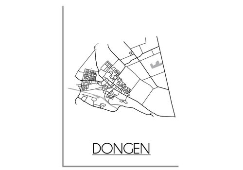 DesignClaud Dongen Stadtplan-poster