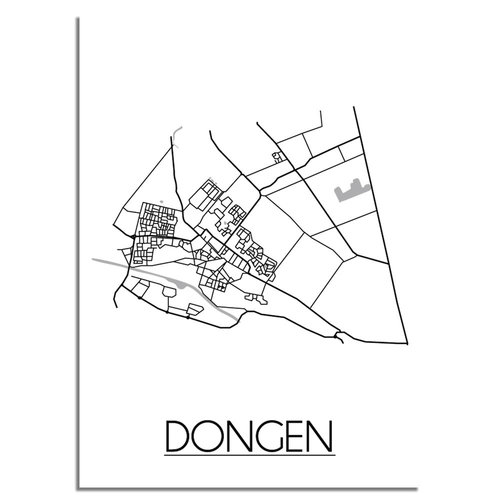 Dongen Stadtplan-poster 