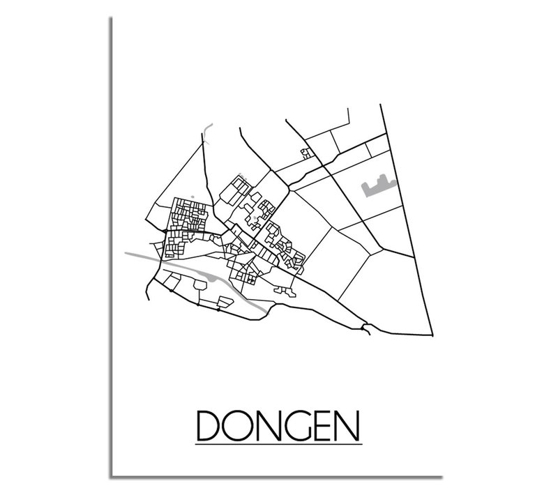 Dongen Stadtplan-poster