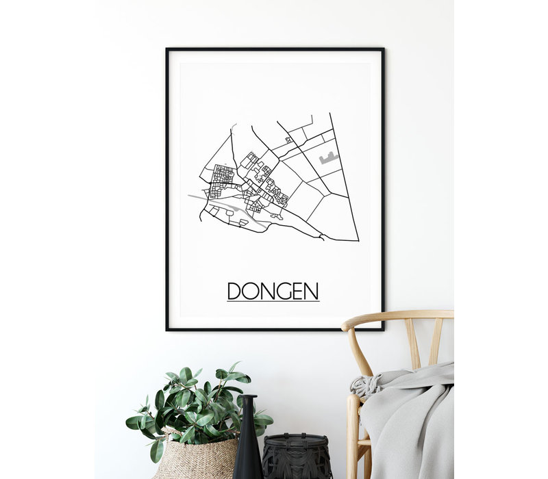 Dongen Stadtplan-poster