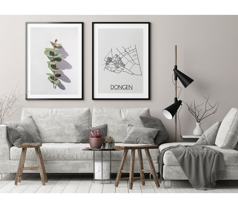 Dongen Stadtplan-poster
