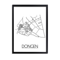 Dongen Stadtplan-poster