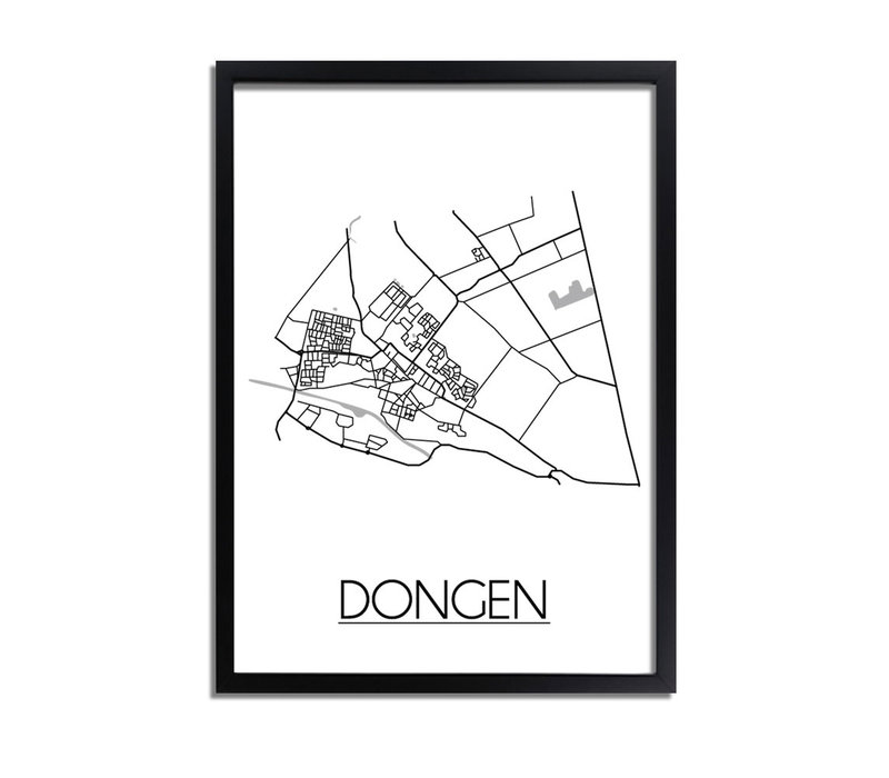 Dongen Stadtplan-poster