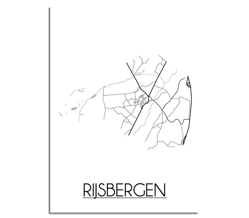 Rijsbergen Stadtplan-poster