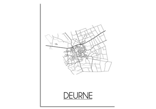 DesignClaud Deurne Stadtplan-poster