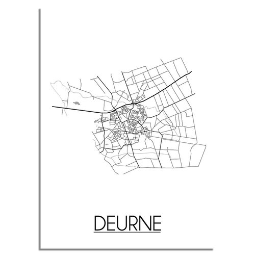 Deurne Plattegrond poster 