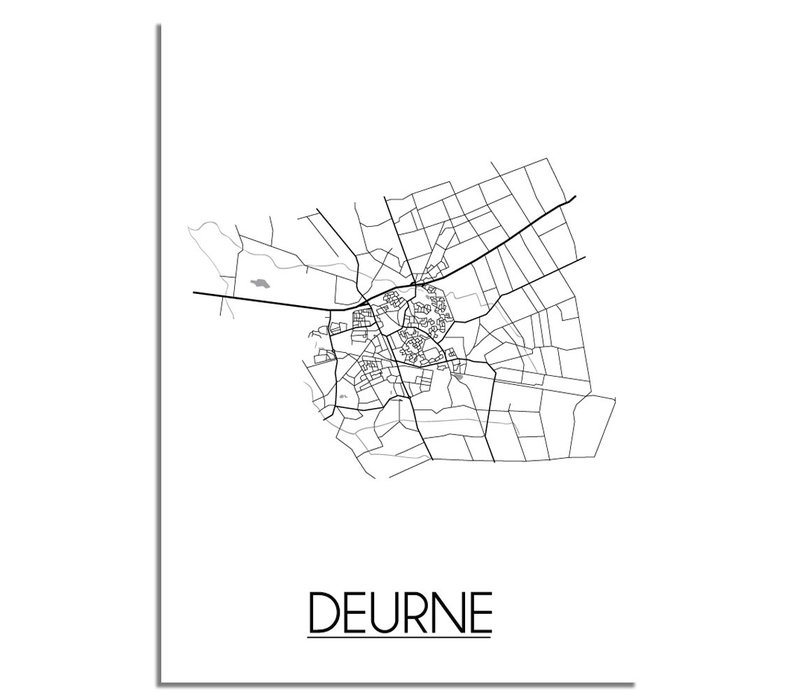 Deurne Stadtplan-poster