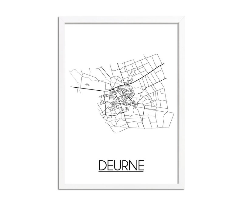 Deurne Stadtplan-poster