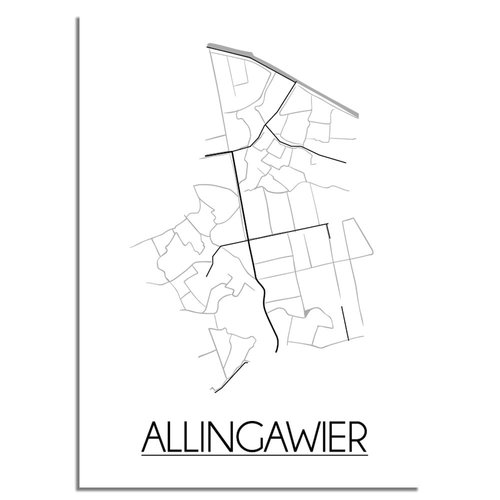 Allingawier Stadtplan-poster 