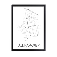 Allingawier Stadtplan-poster