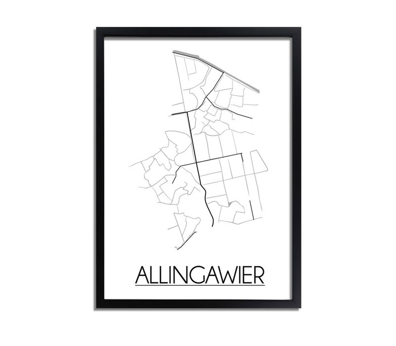 Allingawier Stadtplan-poster