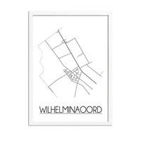 Wilhelminaoord Stadtplan-poster