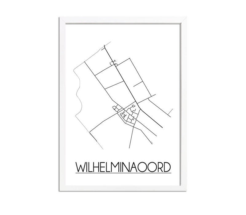 Wilhelminaoord Stadtplan-poster