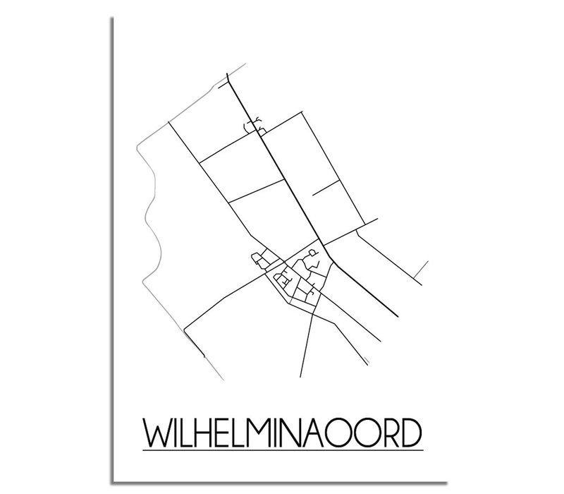 Wilhelminaoord Stadtplan-poster