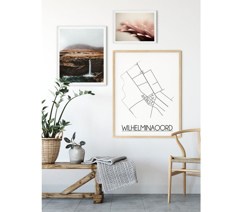 Wilhelminaoord Stadtplan-poster
