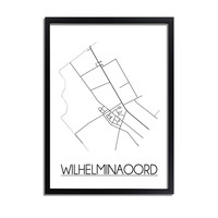 Wilhelminaoord Stadtplan-poster