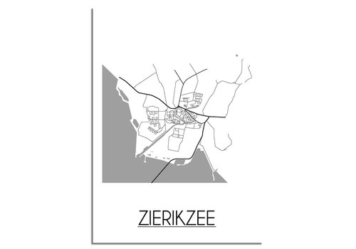 DesignClaud Zierikzee Stadtplan-poster