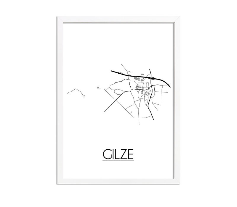 Gilze Stadtplan-poster