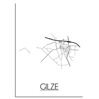 Gilze Stadtplan-poster