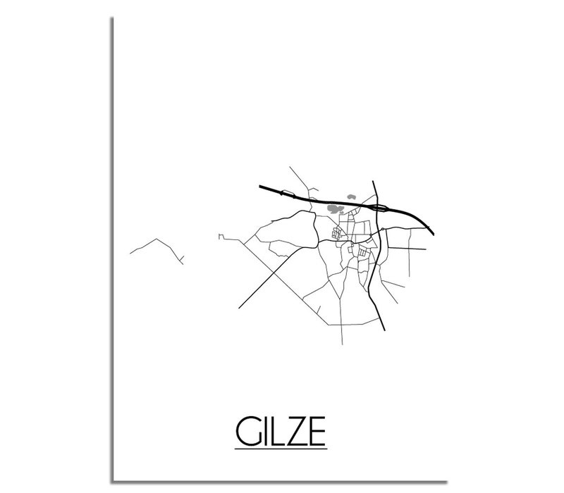 Gilze Stadtplan-poster