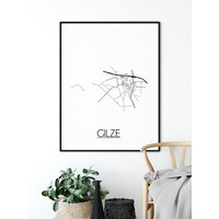Gilze Stadtplan-poster