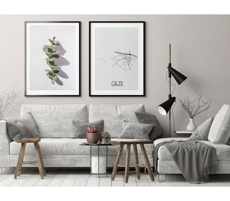 Gilze Stadtplan-poster