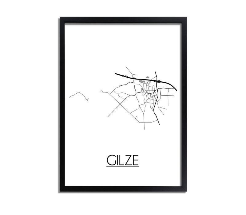 Gilze Stadtplan-poster