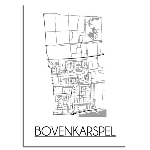 Bovenkarspel Stadtplan-poster 