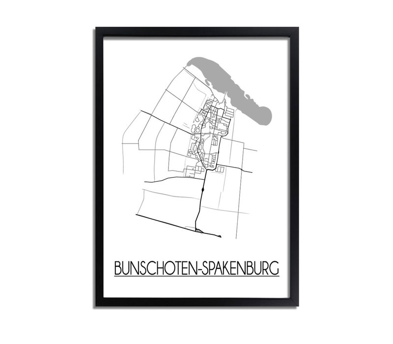 Bunschoten-Spakenburg Plattegrond poster
