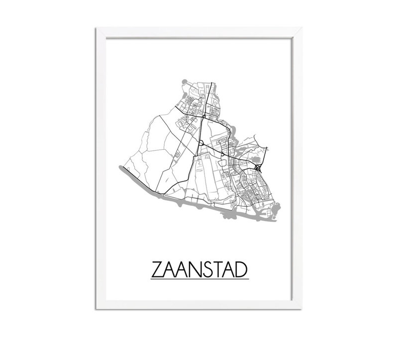 Zaanstad Stadtplan-poster