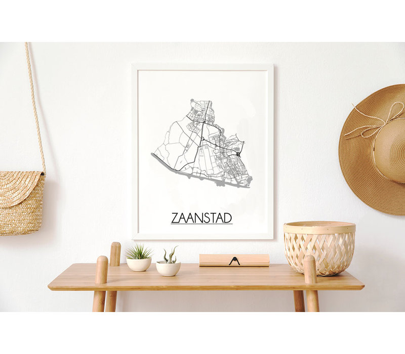 Zaanstad Stadtplan-poster