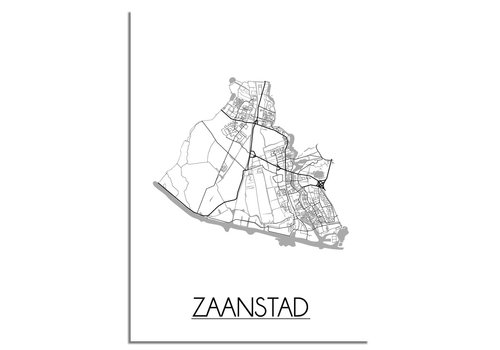 DesignClaud Zaanstad Stadtplan-poster