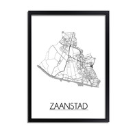 Zaanstad Plattegrond poster