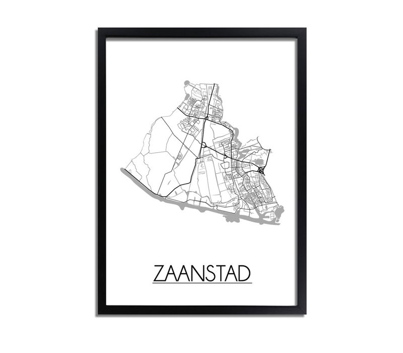 Zaanstad Stadtplan-poster