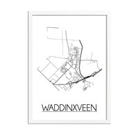 Waddinxveen Stadtplan-poster