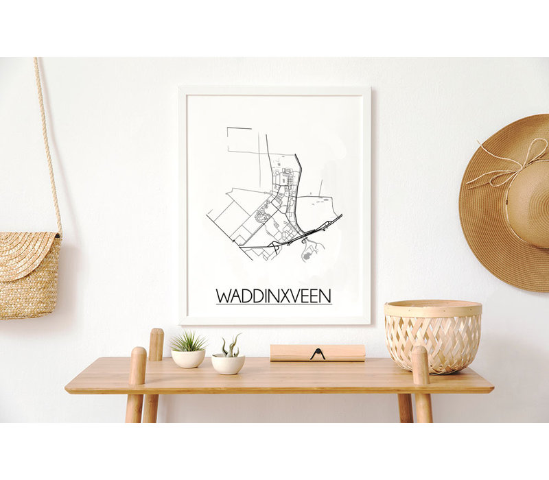 Waddinxveen Stadtplan-poster