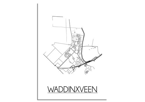 DesignClaud Waddinxveen Stadtplan-poster