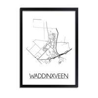 Waddinxveen Stadtplan-poster