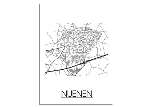 DesignClaud Nuenen Stadtplan-poster