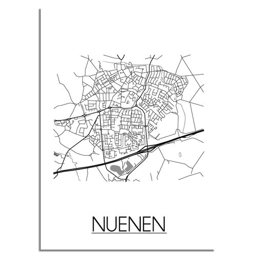 Nuenen Plattegrond poster 