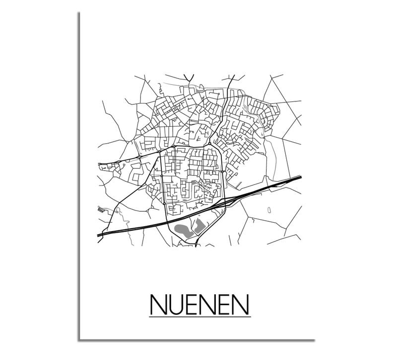 Nuenen Stadtplan-poster
