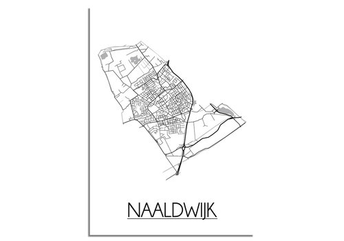 DesignClaud Naaldwijk Stadtplan-poster