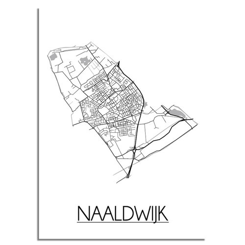 Naaldwijk Plattegrond poster 