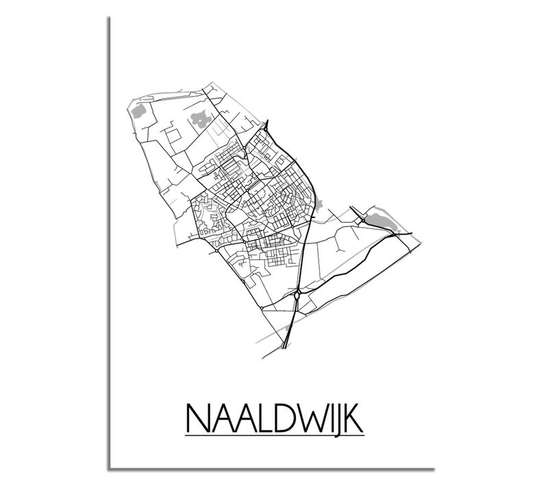 Naaldwijk Stadtplan-poster