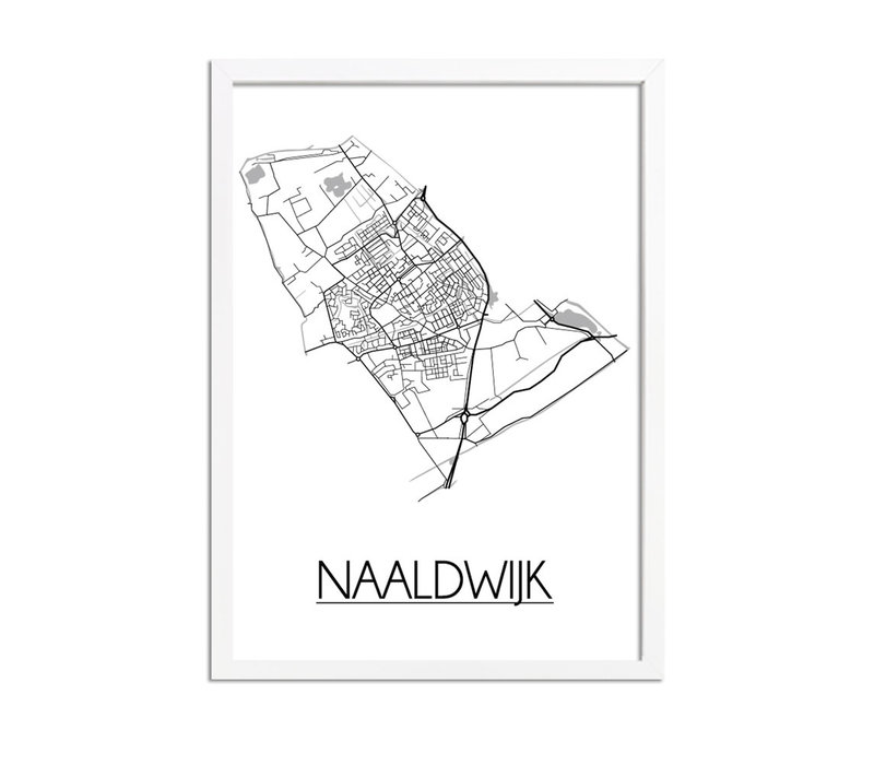 Naaldwijk Stadtplan-poster