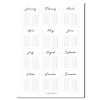 Verjaardagskalender Zwart Wit Poster