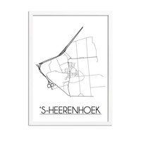 's-Heerenhoek Stadtplan-poster