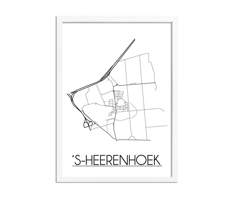 's-Heerenhoek Stadtplan-poster