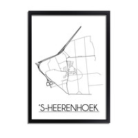 's-Heerenhoek Stadtplan-poster